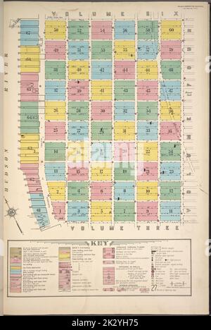 Cartographie, cartes. 1911. Lionel Pincus et Princess Firyal Map Division. Assurance incendie , New York (État), immobilier , New York (État), Villes et villages , New York (État) Key Banque D'Images