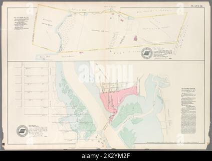 Cartographie, cartes. 1888 - 1897. Lionel Pincus et Princess Firyal Map Division. Bronx (New York, New York) Plaque 38 : vol. 3 de cartes, page 31. - Vol. 2 de cartes, page 36 : délimité par Lind Ave., chemin vers Fordham, ... Morrisania Ouest, 153rd, rue et Tenth Ave Banque D'Images