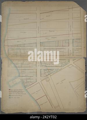 Cartographic, Maps. 1868. Lionel Pincus and Princess Firyal Map Division Page 1: Bounded by W. 19th Street, Seventh Avenue, Greenwich Lane or Great-Kill Road and North River. Sackersdorff Farm Set. Stock Photo