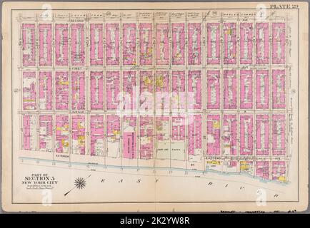 Cartographie, cartes. 1911. Lionel Pincus et Princess Firyal Map Division. New York (New York), Manhattan (New York, New York), immeuble , New York (État) , New York , Manhattan plate 29 : délimitée par second Avenue, E. 84th Street, East End Avenue, East River Exterior Street et E. 68th Street. Partie de l'article 5, New York. Banque D'Images