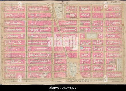 Cartographie, cartes. 1891. Lionel Pincus et Princess Firyal Map Division. Manhattan (New York, N.Y.), immeuble , New York (État) , New York plaque 14 carte délimitée par W. 25th St., 2nd Ave., E. 14th St., 7th Ave Banque D'Images