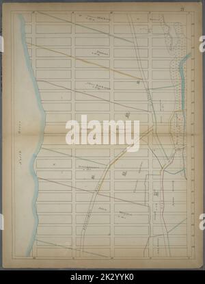 Cartographie, cartes. 1868. Lionel Pincus et Princess Firyal Map Division page 21 : délimitée par la rue W. 156th, (Hamilton Heights) neuvième Avenue, la rue W. 136th et North River. Banque D'Images