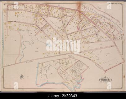 Cartographie, cartes. 1901. Lionel Pincus et Princess Firyal Map Division. Queens (New York, New York) Queens, V. 1, Double page plate no 21; partie de Far Rockaway, quartier 5; carte délimitée par Central Ave., McNeil Ave., Broadway, South St. Banque D'Images