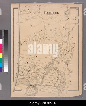 Cartographie, cartes. 1868. Lionel Pincus et Princess Firyal Map Division. Immobilier , région métropolitaine de New York, Comté de Westchester (N.Y.), région métropolitaine de New York planche 20: Yonkers, Westchester Co. N.Y. (Spuyten Duvil.) Petite chemise - S1 Banque D'Images