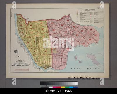 G. W. Bromley & Co. Cartographie, cartes, cartes d'index. 1921. Lionel Pincus et Princess Firyal Map Division. Bronx (New York, New York), immobilier , New York (État) , New York Outline & Index Map: Sections 9 et 10, Borough of the Bronx. Index Banque D'Images