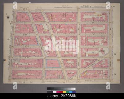 Cartographie, cartes. 1899. Lionel Pincus et Princess Firyal Map Division. Manhattan (New York, N.Y.), immeuble , New York (État) , New York plate 30, partie de la section 2 : délimitée par la rue E. 14th, second Avenue, E. 8th Street et University place Banque D'Images