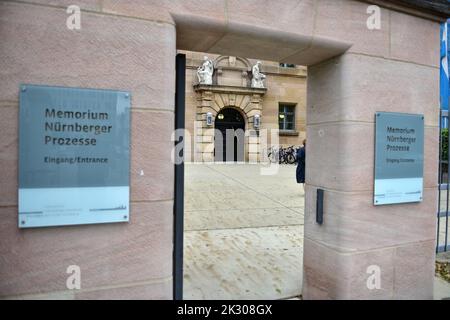 Mémoire des procès de Nuremberg, les premiers procès criminels devant un tribunal militaire international ont eu lieu ici dans la salle de jury 600 Banque D'Images