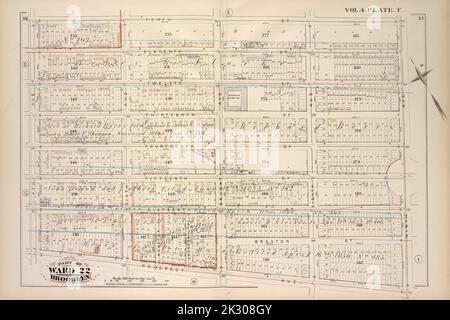 Cartographic, Maps. 1880. Lionel Pincus and Princess Firyal Map Division. Brooklyn (New York, N.Y.), Real property , New York (State) , New York Vol. 4. Plate, F. Map bound by Tenth St., Ninth Ave., Prospect Ave., Fifth Ave.; Including Eleventh St., Twelfth St., Thirteen St., Fourteenth St., Fifteenth St., Sixteenth St., Sixth Ave., Webster Pl., Jackson Pl., Seventh Ave., Eighth Ave. Stock Photo