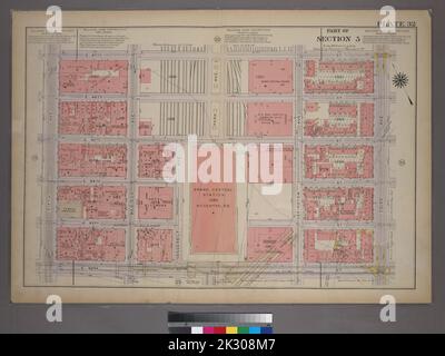 Cartographie, cartes. 1920. Lionel Pincus et Princess Firyal Map Division. Manhattan (New York, New York), immobilier , New York (État) , New York, New York (New York) Plaque 32, partie de la section 5 : délimitée par la rue E. 47th, troisième avenue, la rue E. 42nd et la cinquième avenue. Banque D'Images