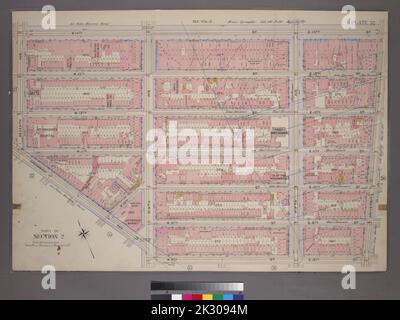 Cartographie, cartes. 1899. Lionel Pincus et Princess Firyal Map Division. Manhattan (New York, N.Y.), immeuble , New York (État) , New York plate 32, partie de la section 2 : délimitée par W. 14th Street, E. 14th Street, University place, E. 8th Street, W. 8th Street, Greenwich Avenue et Seventh Avenue Banque D'Images