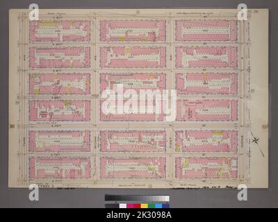 Cartographic, Maps. 1898. Lionel Pincus and Princess Firyal Map Division. Manhattan (New York, N.Y.), Real property , New York (State) , New York Plate 28, Part of Section 5: Bounded by E. 83rdth Street, Avenue A, E. 77th Street and Third Avenue Stock Photo