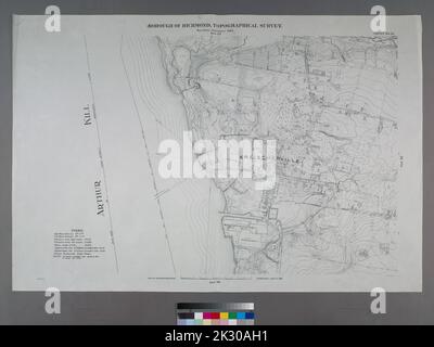 Cartographie, cartes, cartes topographiques. 1906 - 1913. Lionel Pincus et Princess Firyal Map Division. Staten Island (New York, New York) Feuille no 81. Comprend Sharrotts Road, Kreischerville (Port Mobil). Arrondissement de Richmond, arpentage topographique. Banque D'Images