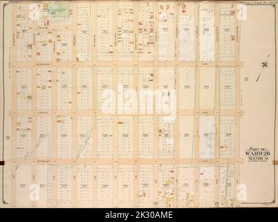 E.B. Hyde & Co. Cartographie, cartes. 1905. Lionel Pincus et Princess Firyal Map Division. Brooklyn (New York, New York) , Cartes, biens immobiliers , New York (État) , New York Brooklyn, vol. 4, plaque double page no 22; partie du quartier 26; sections 14; carte délimitée par l'avenue Newlots, rue Berriman; y compris l'avenue Stanley, rue Henorix Banque D'Images