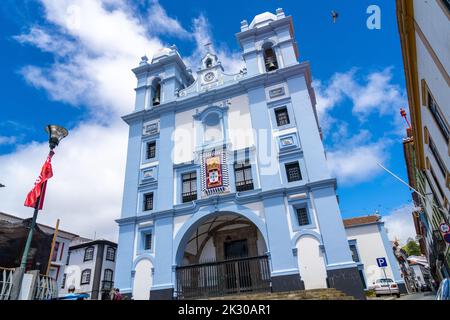 L'église Igreja da Misericordia dans le centre historique d'Angra do Heroismo, l'île de Terceira, Açores, Portugal. Banque D'Images