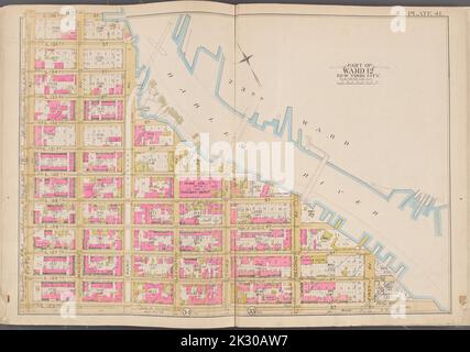 Cartographie, cartes. 1891. Lionel Pincus et Princess Firyal Map Division. Manhattan (New York, N.Y.), immeuble , New York (État) , New York plaque 41 carte délimitée par Harlem River, E.125th St., 5th Ave Banque D'Images