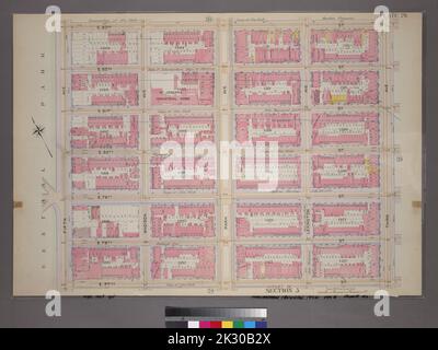 Cartographie, cartes. 1898. Lionel Pincus et Princess Firyal Map Division. Manhattan (New York, N.Y.), immeuble , New York (État) , New York plate 29, partie de la section 5 : délimitée par la rue E. 83rd, Third Avenue, E. 77th Street et Fifth Avenue Banque D'Images