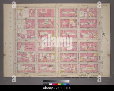 Cartographie, cartes. 1898. Lionel Pincus et Princess Firyal Map Division. Manhattan (New York, N.Y.), immeuble , New York (État) , New York plate 30, partie de la section 5 : délimitée par la rue E. 89th, Third Avenue, E. 83rd Street et Fifth Avenue Banque D'Images