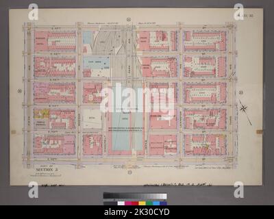 Cartographic, Maps. 1899. Lionel Pincus and Princess Firyal Map Division. Manhattan (New York, N.Y.), Real property , New York (State) , New York Plate 32, Part of Section 5: Bounded by E. 47th Street, Third Avenue, E. 42nd Street and Fifth Avenue Stock Photo