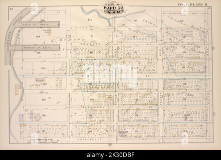 Cartographie, cartes. 1880. Lionel Pincus et Princess Firyal Map Division. Brooklyn (New York, N.Y.), immeubles , New York (État) , New York vol. 4. Plate, D. carte reliée par Fifth St., Sixth St., Fifth Ave., Thirnith St., First Ave., Canal Gowanus; y compris la septième rue, la huitième rue, la neuvième rue, la dixième rue, Onzième rue, douzième rue, deuxième avenue, troisième avenue, quatrième avenue Banque D'Images