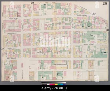 Cartographie, cartes. 1857 - 1862. Lionel Pincus et Princess Firyal Map Division. Manhattan (New York, New York), immeuble , New York (État) , New York plaque 28: Carte délimitée par Henry Street, Grand Street, Corlears Street, South Street, Montgomery Street Banque D'Images