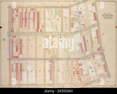 E.B. Hyde & Co.. Cartographic, Maps. 1905. Lionel Pincus and Princess Firyal Map Division. Brooklyn (New York, N.Y.) , Maps, Real property , New York (State) , New York Brooklyn, Vol. 6, Double Page Plate No. 11; Part of Ward 30, Section 18; Map bounded by 5th Ave., Bayridge Ave., Ridge Blvd.; Including 2nd Ave., 60th St. Stock Photo