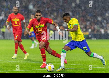 Le Havre, France. 23rd septembre 2022. Le Havre, France, septembre 23rd 2022 : Rodrygo du Brésil lors d'une amicale entre le Brésil et le Ghana tenue au stade Oceane du Havre, France. ((6257)/SPP) crédit: SPP Sport presse photo. /Alamy Live News Banque D'Images