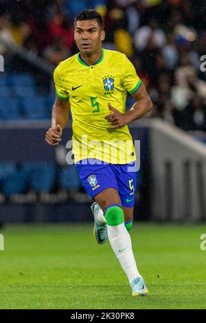 Le Havre, France. 23rd Sep, 2022. Le Havre, France, Sep 23rd 2022: Casemiro of Brazil during a friendly between Brazil and Ghana held at the Oceane Stadium in Le Havre, France. ((6257)/SPP) Credit: SPP Sport Press Photo. /Alamy Live News Stock Photo