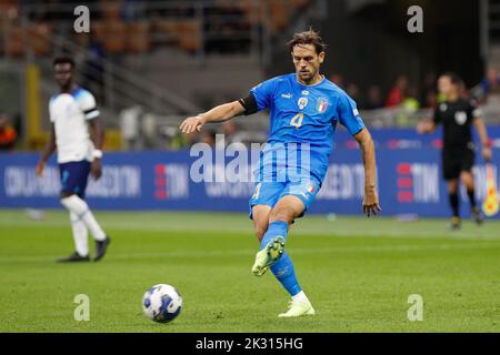 Milan, Italie. 23rd septembre 2022. Italie, Milan, sept 23 2022: Rafael Toloi (défenseur de l'Italie) contre-coup tiré dans la première moitié pendant le match de football ITALIE contre ANGLETERRE, UNL, Ligue A Group3 day5, San Siro stade (Credit image: © Fabrizio Andrea Bertani/Pacific Press via ZUMA Press Wire) Credit: ZUMA Press, Inc./Alay Live News Banque D'Images