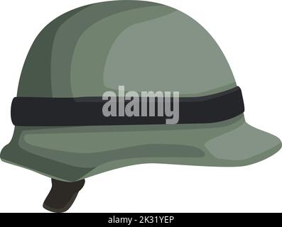 uniforme d'accessoire de casque militaire Illustration de Vecteur