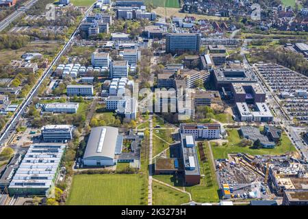 Vue aérienne, Université de technologie de Dortmund, Campus Nord, Eichlinghofen, Dortmund, région de Ruhr, Rhénanie-du-Nord-Westphalie, Allemagne, DE, Europe, aérienne Banque D'Images