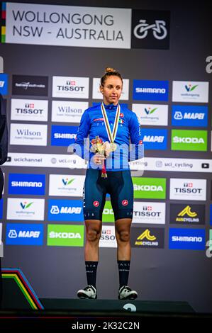 Wollongong, Australie. 24th septembre 2022. WOLLONGONG, AUSTRALIE - SEPTEMBRE 24: Sylvia Persico, d'Italie, lors des Championnats du monde de route 2022 de l'UCI Wollongong sur 24 septembre 2022 à Wollongong, Australie (photo d'Arne MillOrange Pictures) crédit: Orange pics BV/Alay Live News Banque D'Images