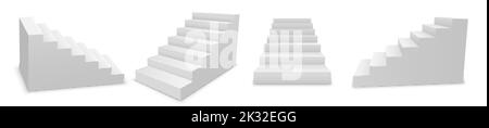 Arrière-plan du statif avant de la salle de maquette d'escalier blanc de 3D. 3d concept de présentation de podium d'escalier. Illustration de Vecteur