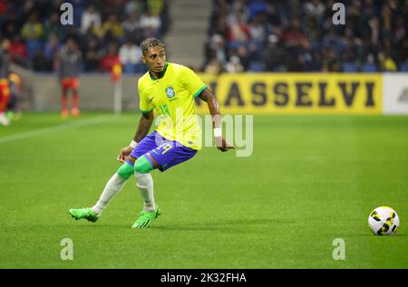 Le Havre, France. 23rd septembre 2022. Raphinha du Brésil lors du match international de football amical entre le Brésil et le Ghana sur 24 septembre 2022 au Stade Oceane au Havre, France - photo Jean Catuffe / DPPI crédit: DPPI Media/Alamy Live News Banque D'Images