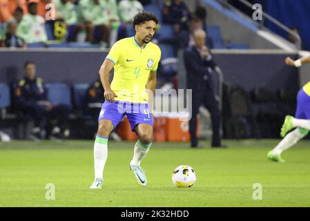 Le Havre, France. 23rd septembre 2022. Marquinhos du Brésil pendant le match international de football amical entre le Brésil et le Ghana sur 24 septembre 2022 au Stade Oceane au Havre, France - photo: Jean Catuffe/DPPI/LiveMedia crédit: Agence photo indépendante/Alay Live News Banque D'Images