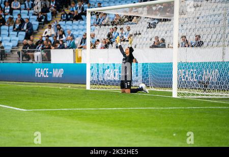 Malmoe, Suède. 08th, septembre 2022. Le gardien de but Mateus (1) de SC Braga vu lors du match de l'UEFA Europa League entre Malmö FF et Braga à Eleda Stadion à Malmö. (Crédit photo : Gonzales photo - Joe Miller). Banque D'Images