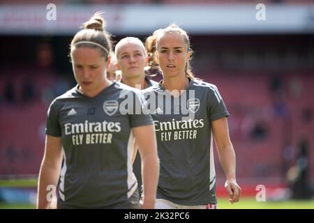 Londres, Royaume-Uni. 24th septembre 2022. LIA Warti (13 Arsenal) se réchauffe avant le match de la Barclays FA Womens Super League entre Arsenal et Tottenham Hotspur au stade Emirates de Londres, en Angleterre. (Liam Asman/SPP) crédit: SPP Sport presse photo. /Alamy Live News Banque D'Images