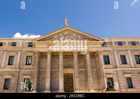 Palais des députés de Madrid (traduction: congrès des députés) Banque D'Images