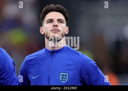 Milan, Italie. 23rd septembre 2022. Declan Rice of England regarde pendant le match de football 3 de l'UEFA Nations League Group entre l'Italie et l'Angleterre à San Siro on 23 septembre 2022 à Milan, en Italie. Credit: Marco Canoniero / Alamy Live News Banque D'Images