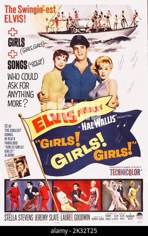 Elvis Presley affiche de film vintage Girls! Filles! Filles! (Paramount, 1962) Banque D'Images