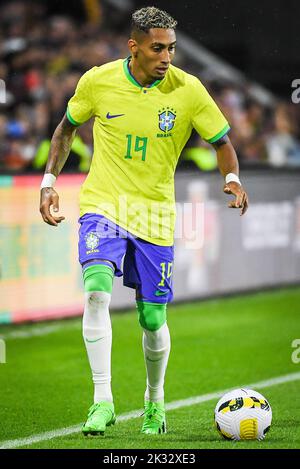 Le Havre, France. 23rd septembre 2022. RAPHINHA du Brésil pendant le match international de football amical entre le Brésil et le Ghana sur 23 septembre 2022 au stade Oceane au Havre, France - photo Matthieu Mirville / DPPI crédit: DPPI Media/Alay Live News Banque D'Images