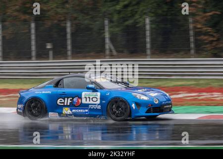 110 DE GROODT Stephane Edwin (bel), Chazel technologie course, Alpine A110 CUP, action pendant la ronde 5th de l'Alpine Europa Cup 2022, de 23 septembre à 25 sur l'Autodromo Nazionale di Monza à Monza, Italie - photo Marc de Mattia / DPPI Banque D'Images