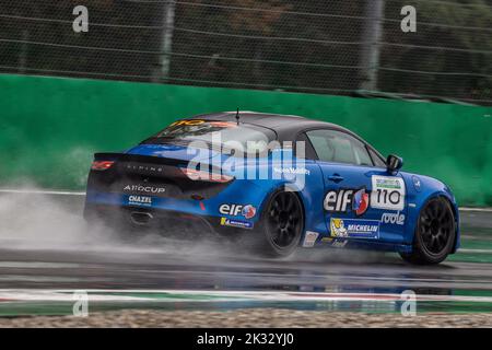 110 DE GROODT Stephane Edwin (bel), Chazel technologie course, Alpine A110 CUP, action pendant la ronde 5th de l'Alpine Europa Cup 2022, de 23 septembre à 25 sur l'Autodromo Nazionale di Monza à Monza, Italie - photo Marc de Mattia / DPPI Banque D'Images