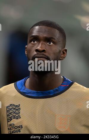 Fikayo Tomori (Angleterre) pendant le match de l'UEFA 'Nations League 2022-2023 entre l'Italie 1-0 Angleterre au stade Giuseppe Meazza sur 23 septembre 2022 à Milan, Italie. Credit: Maurizio Borsari/AFLO/Alay Live News Banque D'Images