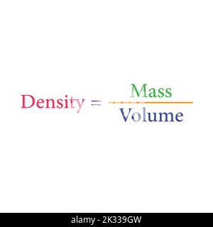 formule de densité en chimie Illustration de Vecteur