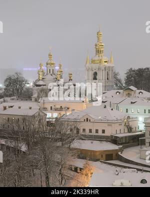 Hiver à Kiev Pechersk Lavra, Ukraine après les chutes de neige Banque D'Images