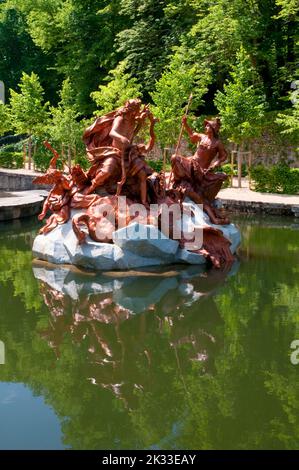 Palais et Collégiale. La Granja de San Ildefonso, province de Ségovie, Castilla Leon, Espagne. Banque D'Images