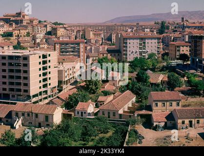 PANORAMICA - FOTO AÑOS 60.Emplacement : EXTÉRIEUR.SÉGOVIE.ESPAGNE. Banque D'Images