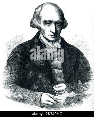 Portrait de Warren Hastings, premier gouverneur général de l'Inde, illustration détaillée gravée du XIXe siècle, histoire coloniale britannique Banque D'Images