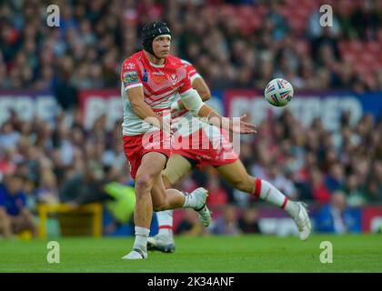 Jonny Lomax de St Helens 2022 Grand final, St Helens v Leeds Rhinos Manchester, Old Trafford, Royaume-Uni 18:00 lancement 24.09.2022 crédit: Craig Cresswell/Alay Live News Banque D'Images