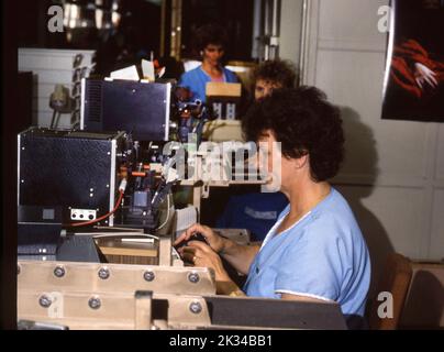 Dresde. La ville et l'usine de caméras de Pentacon lors d'une visite sur 10. 6. 1989 (mois devant la chute du mur) . Usine de Pentacon Banque D'Images